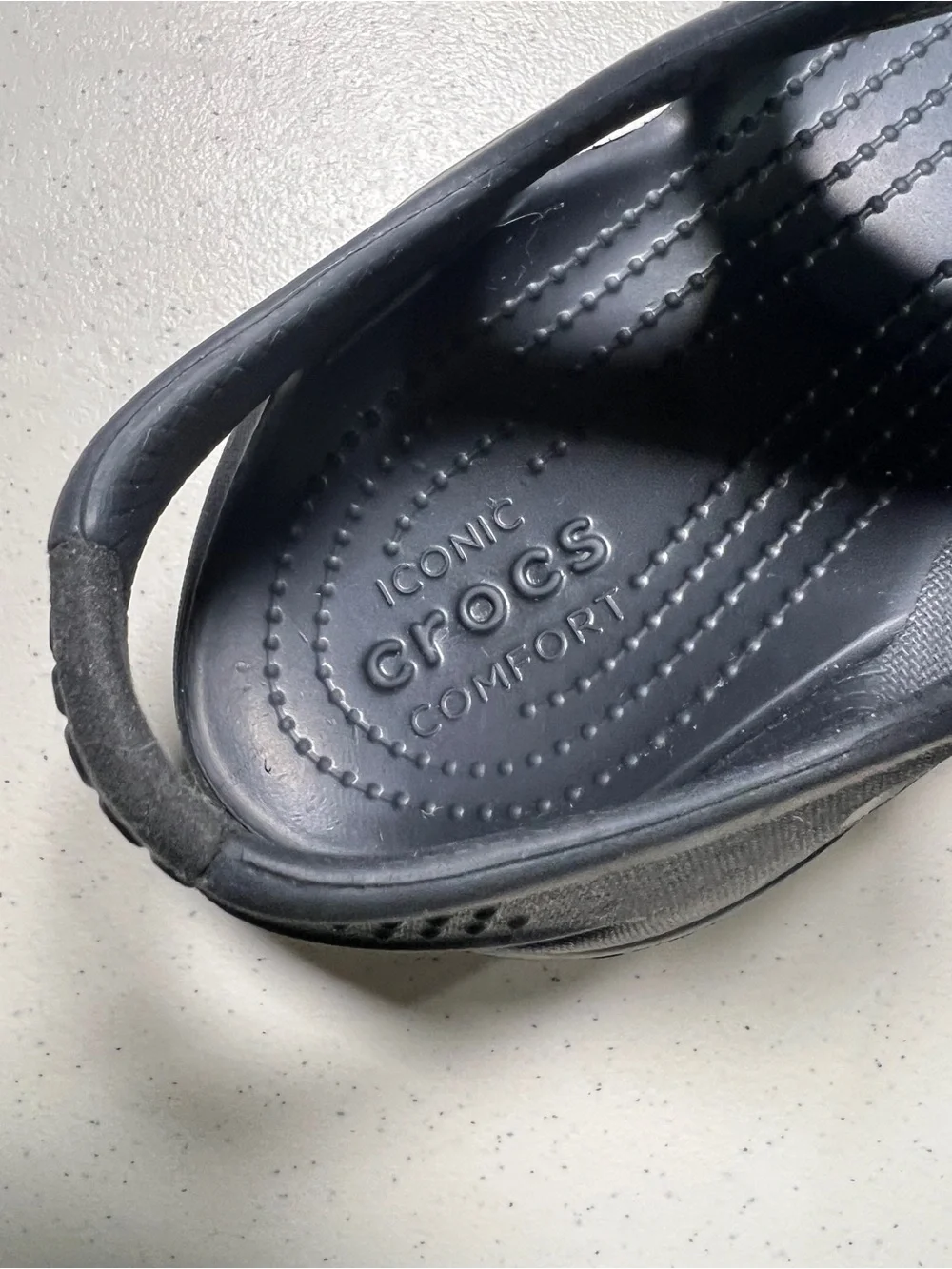 Crocs Swiftwater River Men's Sz 10 Black Hook & Loop Sandals